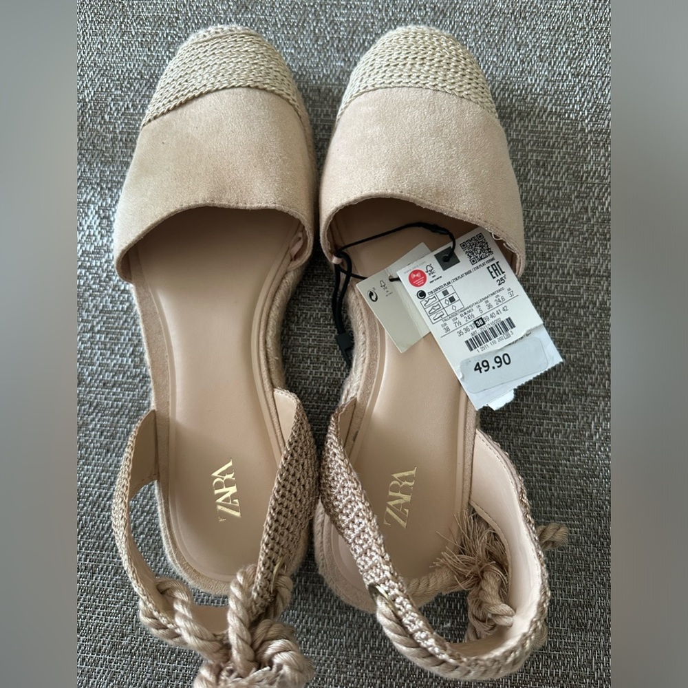 Zara Lace-Up Espadrille Round Closed-Toe Sandals